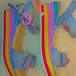 Juicy Couture Rainbow Wedge Sandals